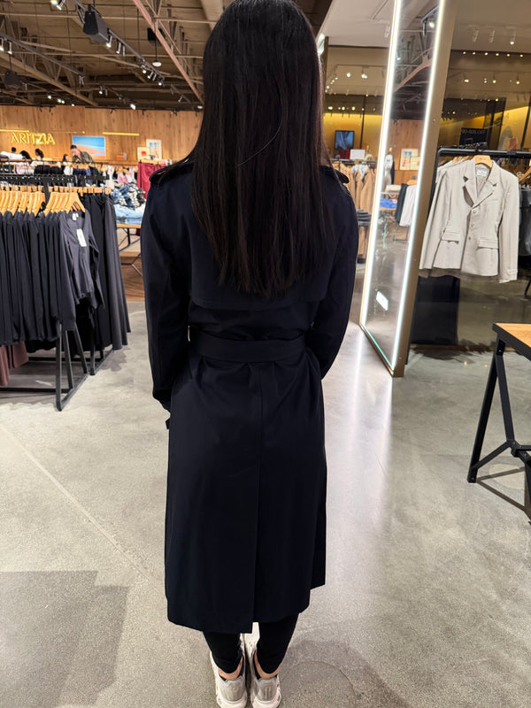 Aritzia 女生 超美防潑水風衣 深藍 XXS