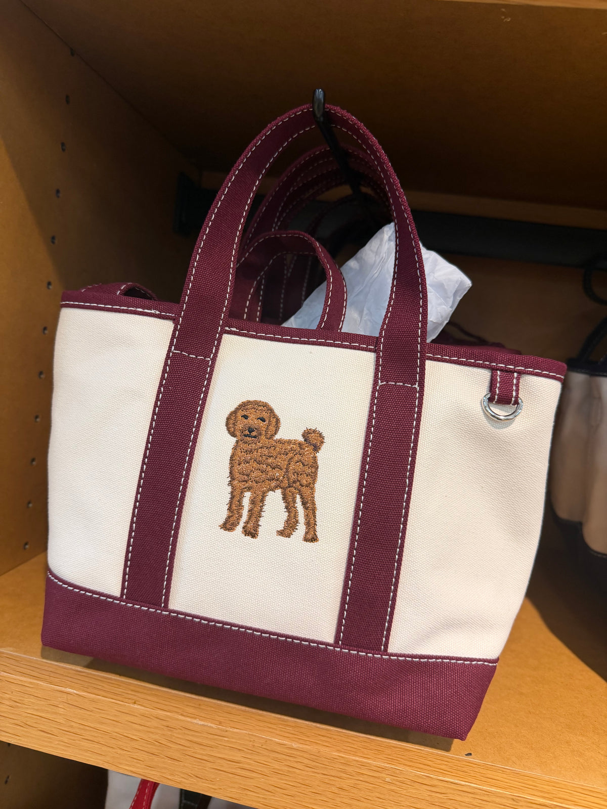 J Crew 刺繡狗狗托特包 - 貴賓