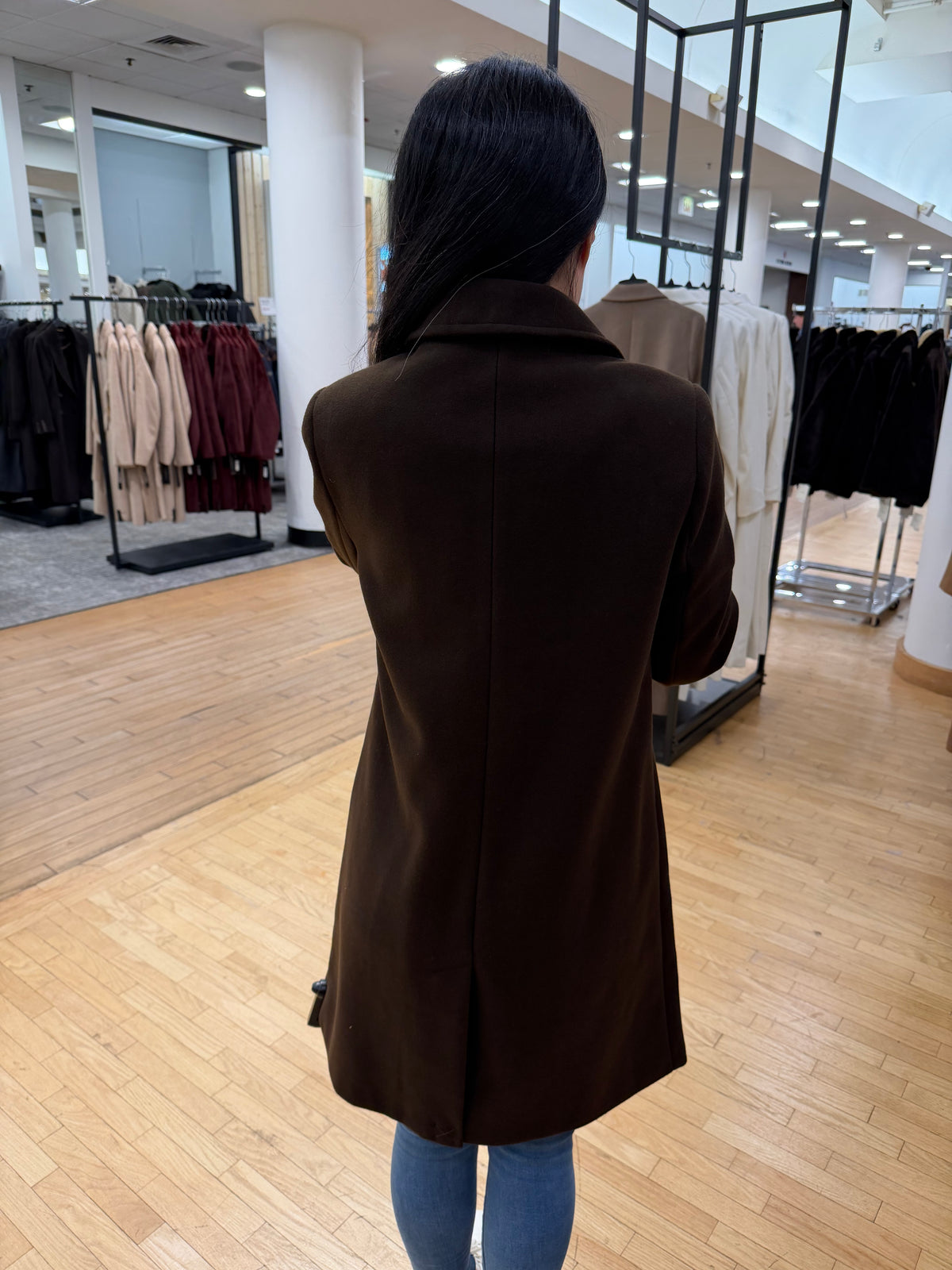 CK 女生 專櫃 排扣大衣