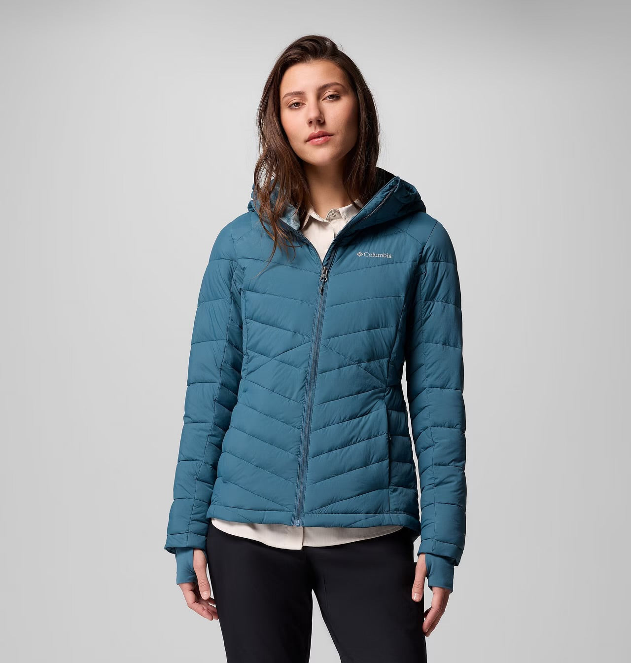 Columbia 女生 Joypeak 金點科技羽絨連帽外套