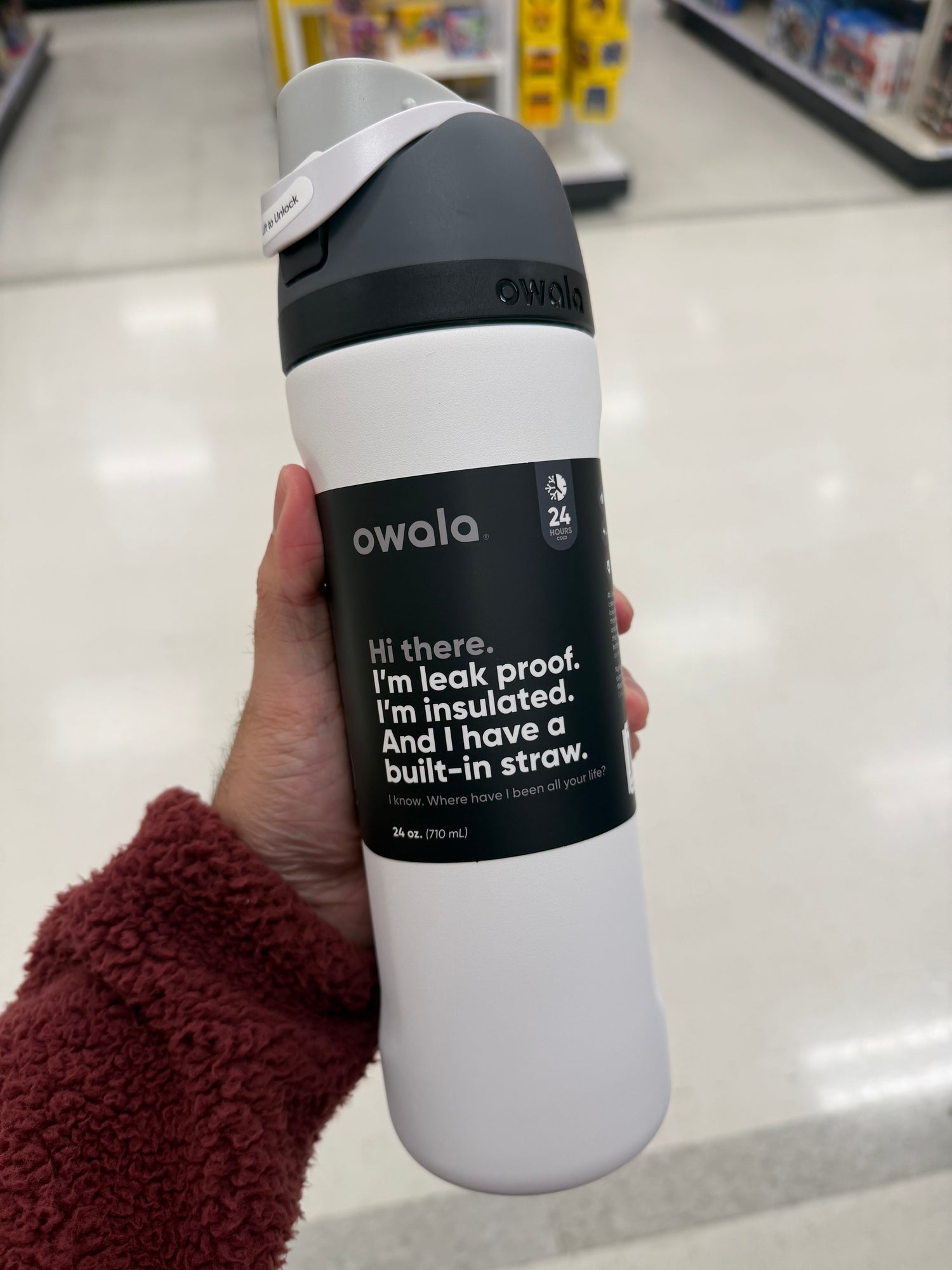 Owala 經典輕鬆喝  黑白 - Sleek