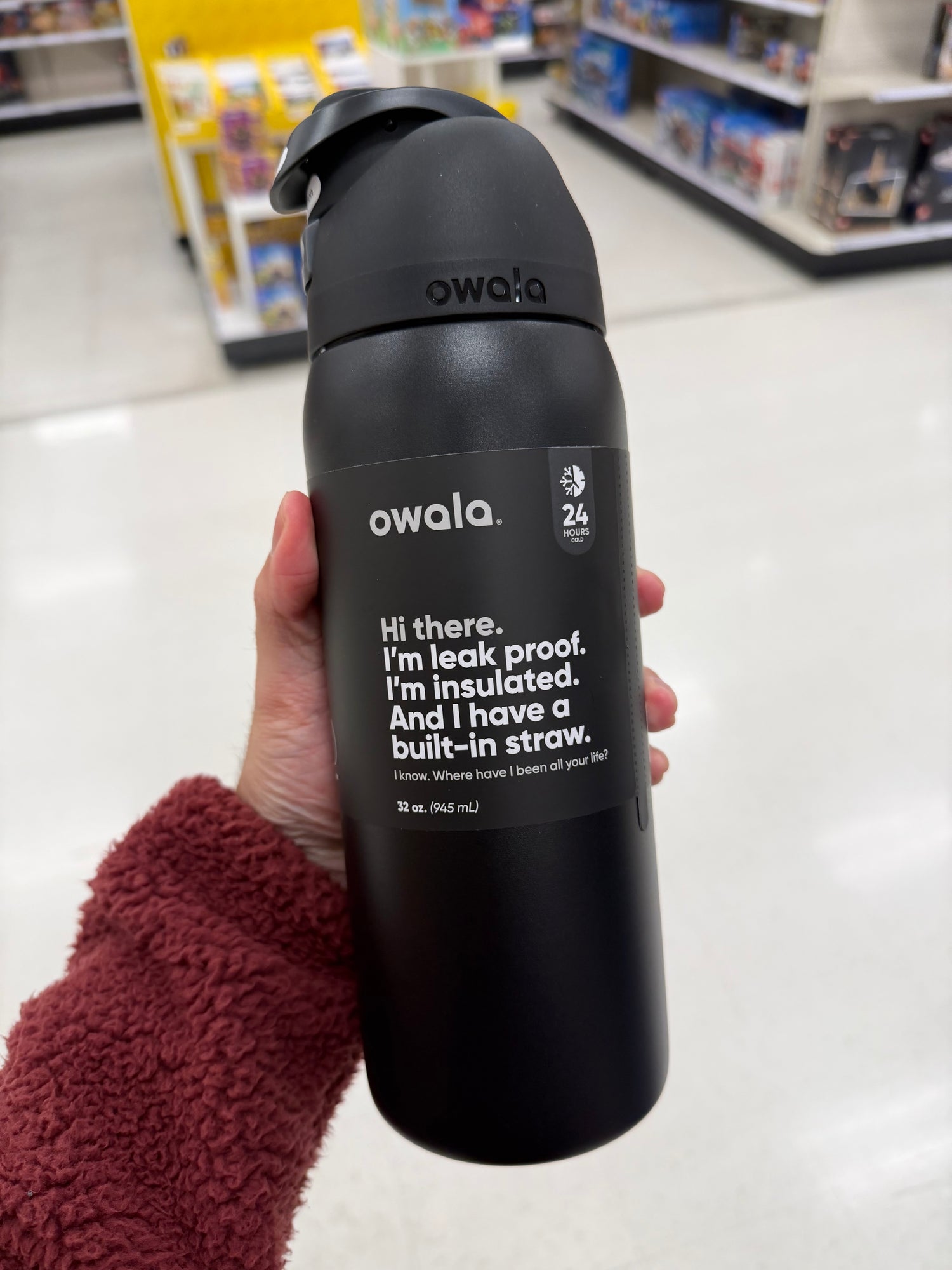 Owala 經典輕鬆喝  黑色 - Very Very Dark