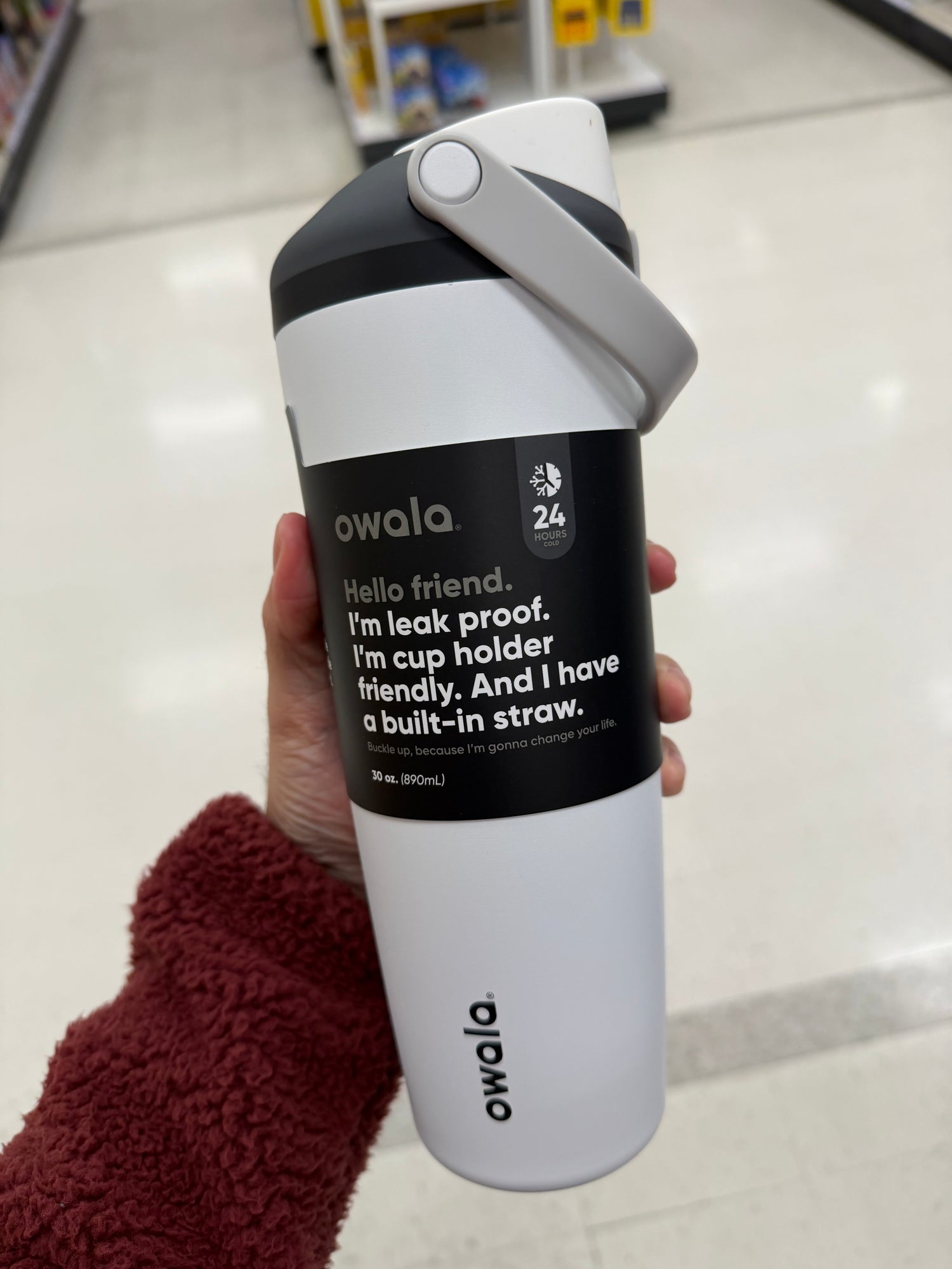 Owala 經典輕鬆喝  黑白 - Sleek