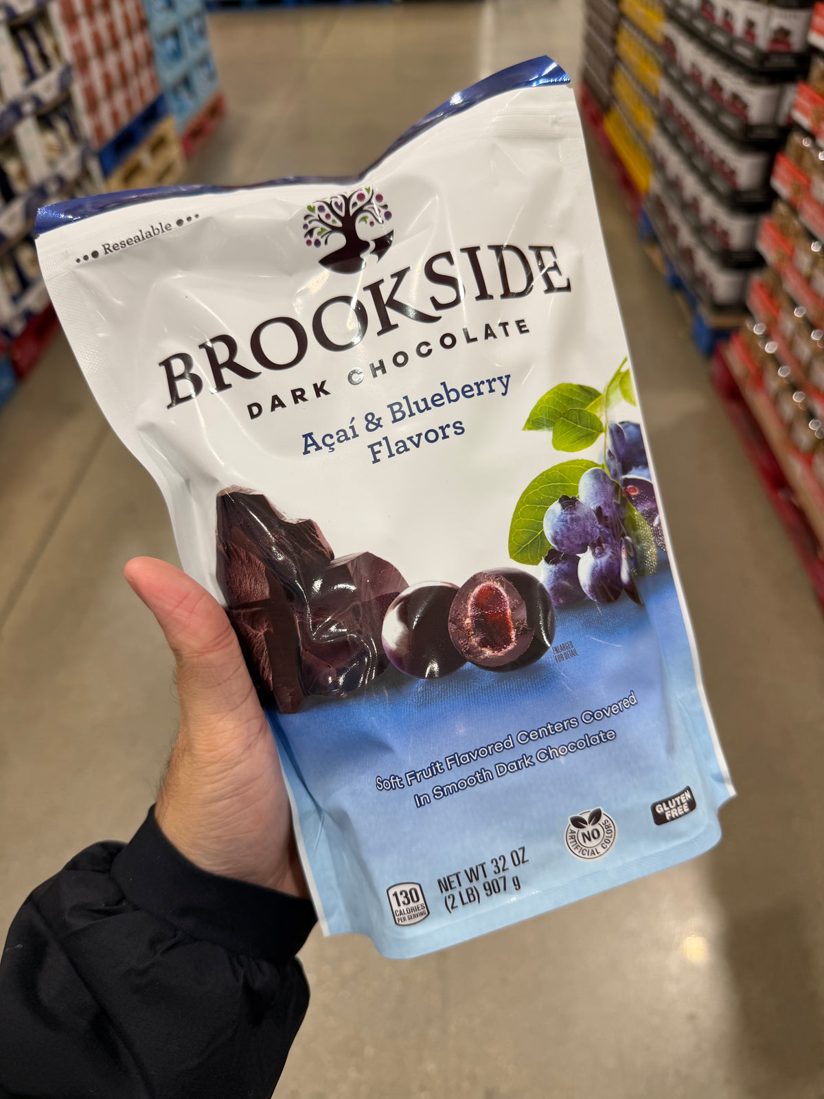 Costco Brookside 黑巧藍莓 - 907g