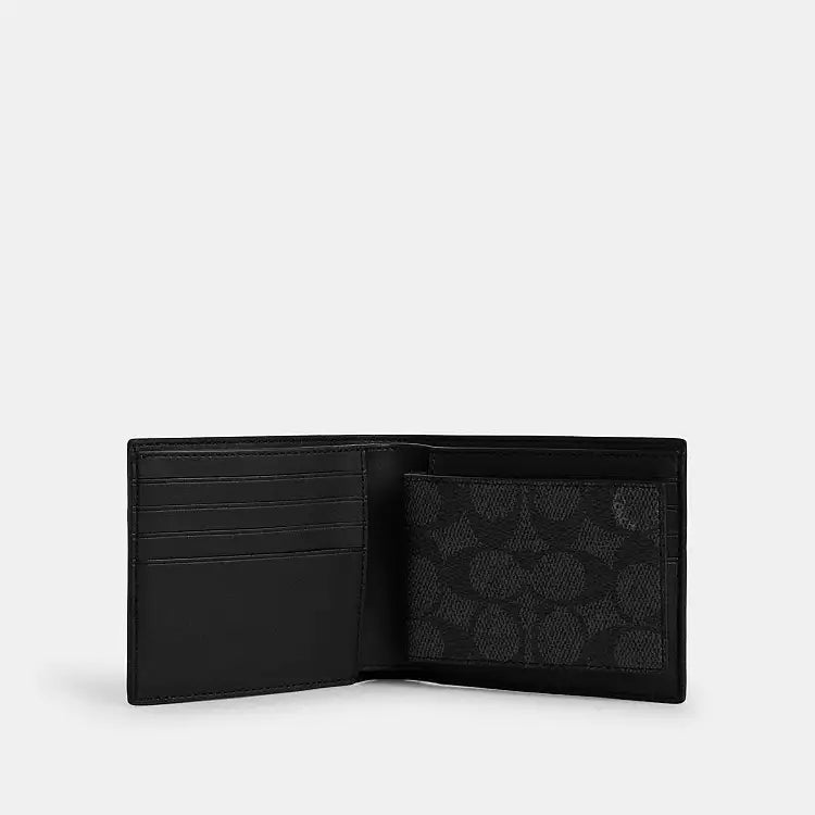 Coach outlet 男生3合一短夾 老花