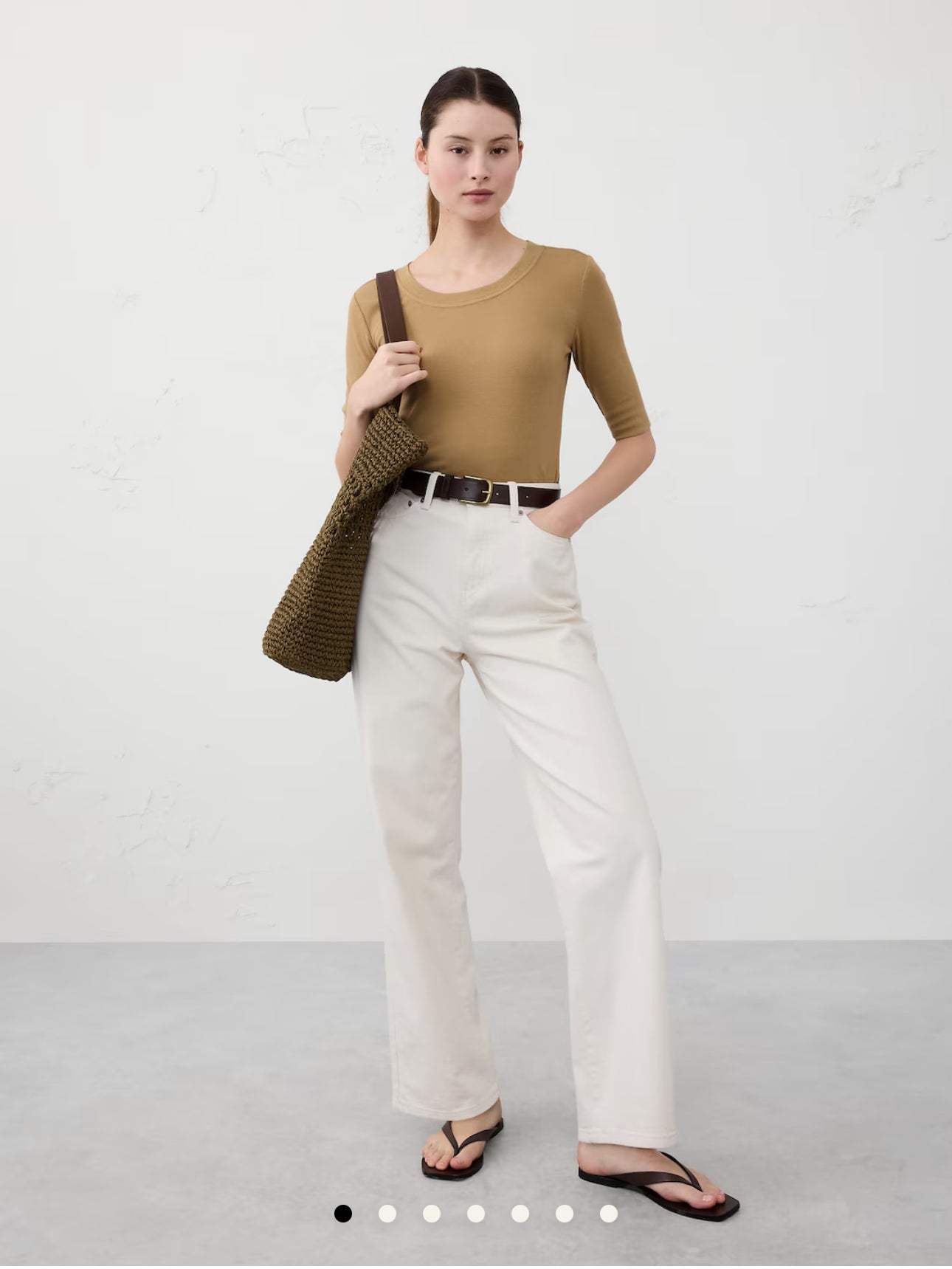 Banana 女生 羅紋五分袖