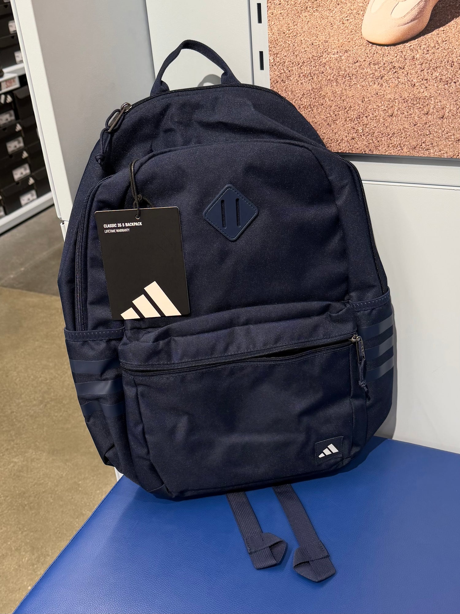 Adidas 經典3s 後背包 深藍