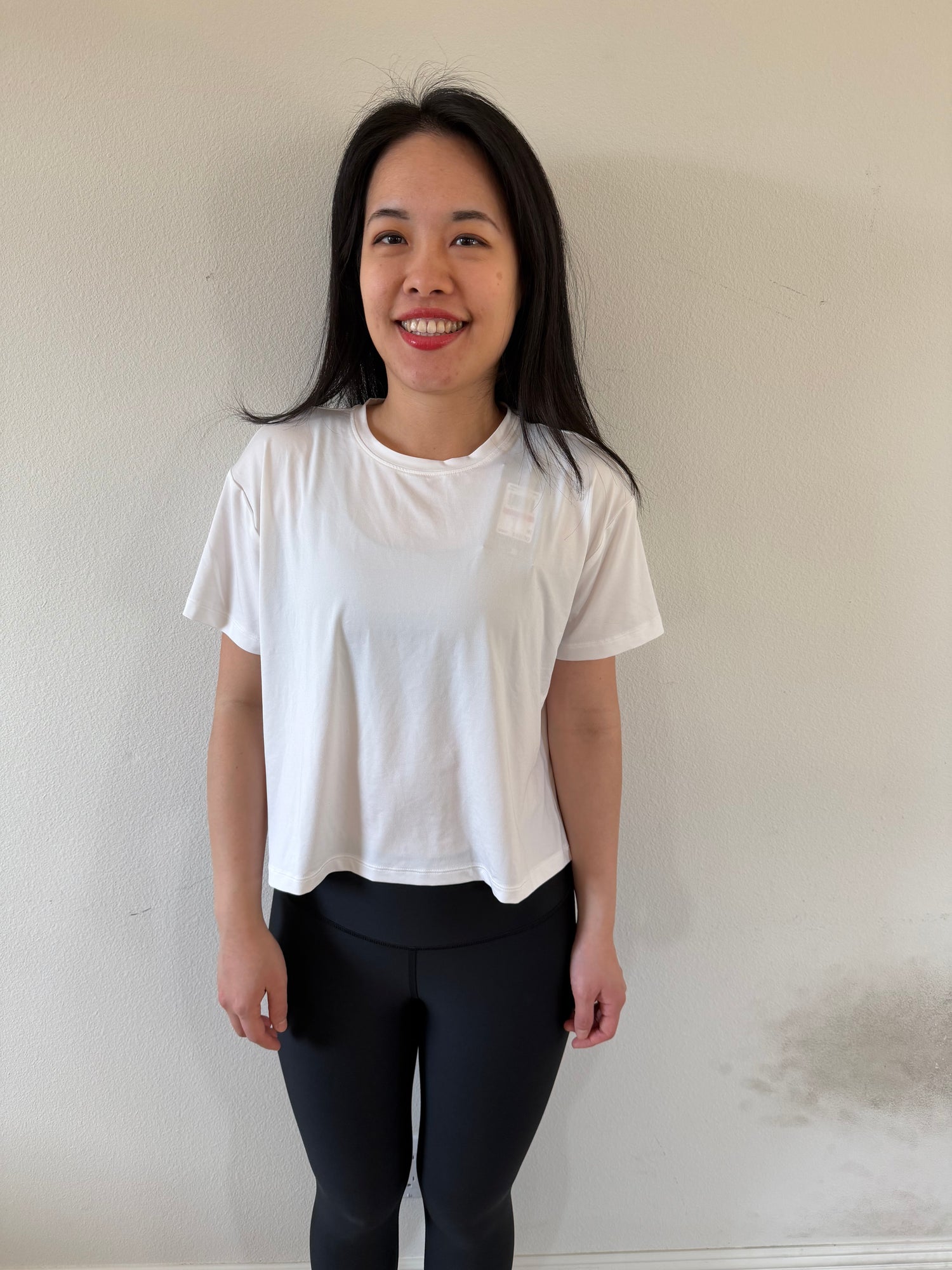 UA 女生 奶油短T 白色