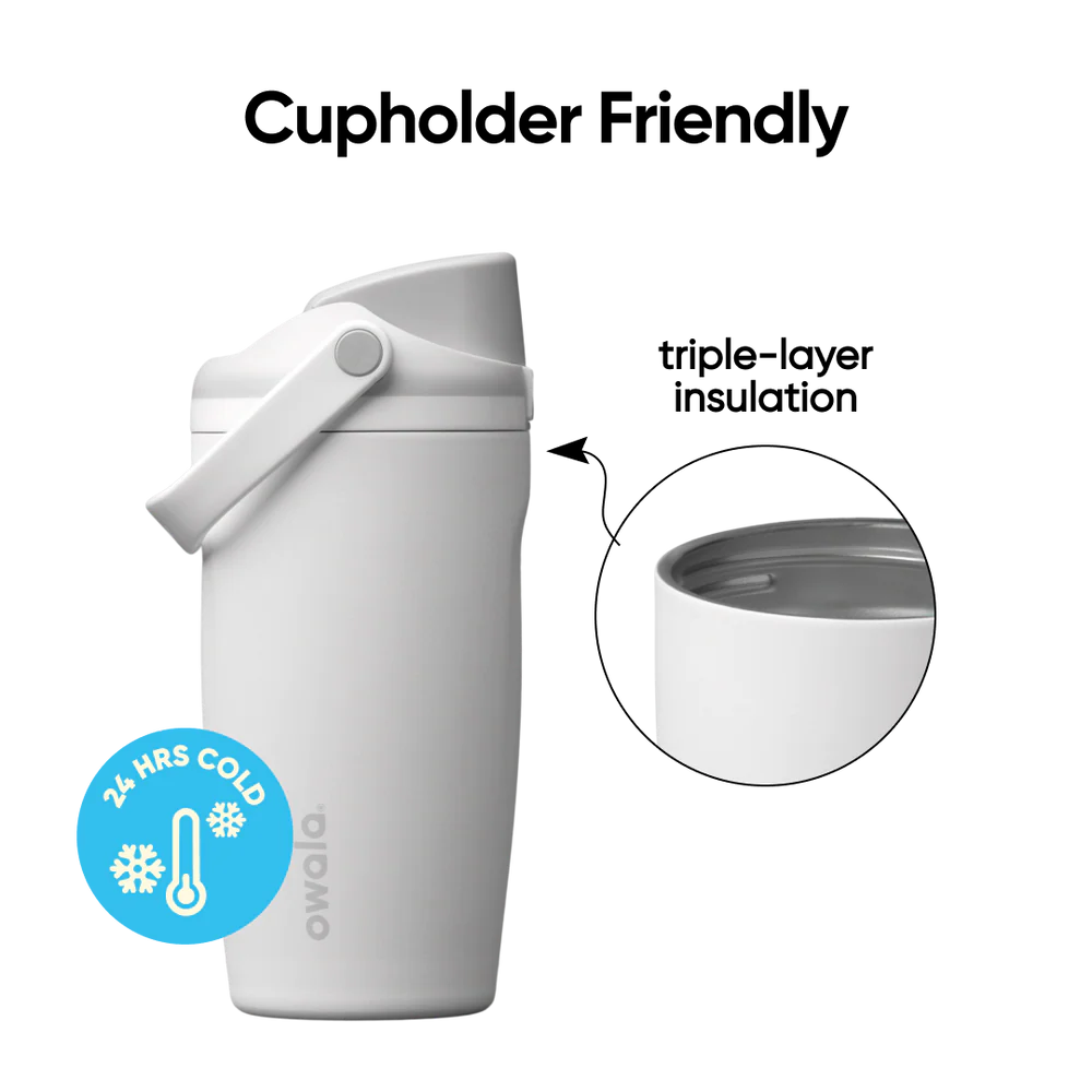Owala 拉手吸管不銹鋼冷水壺 - 棉花糖 - Shy Marshmallow - 530ml