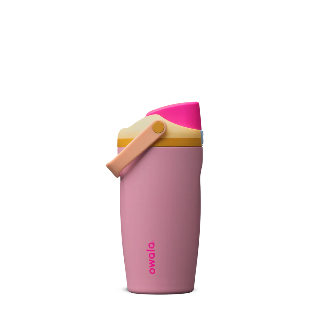 Owala 拉手吸管不銹鋼冷水壺 - 泡泡糖粉 - Tutti Frutti - 530ml