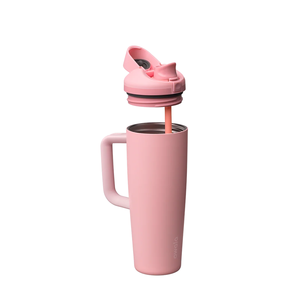 Owala 手提吸管不銹鋼水壺 - 玫瑰 - Rose Quartz - 30oz