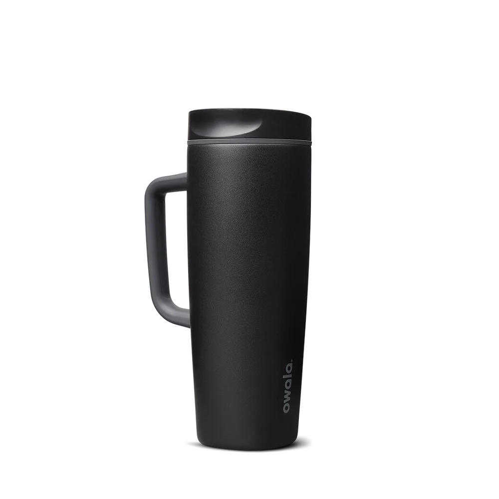 Owala 把手不漏咖啡杯 陶瓷內裡 - 霧面黑 - Very Very Dark - 24oz