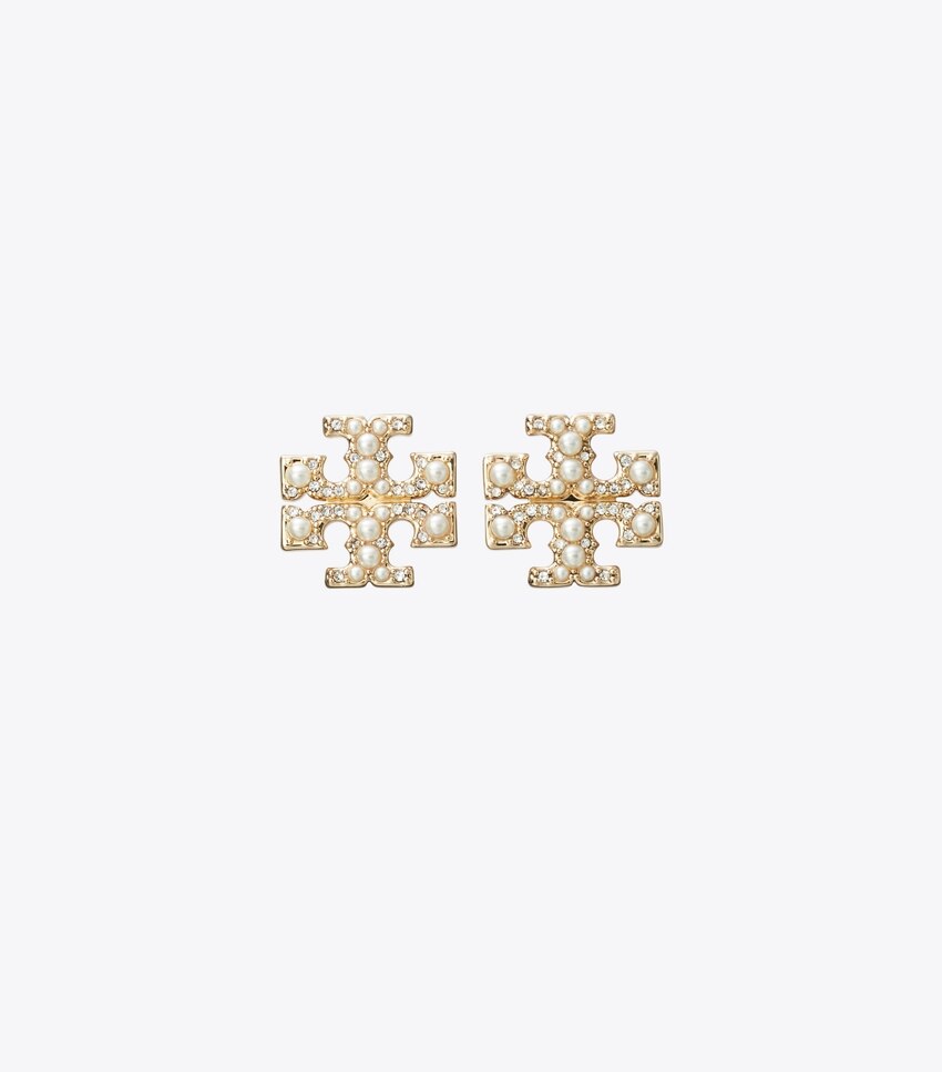 TB Outlet 珍珠logo 耳針 - Tory金