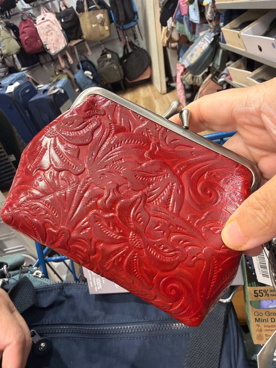 挖寶 幸運草 珠扣零錢包 紅色