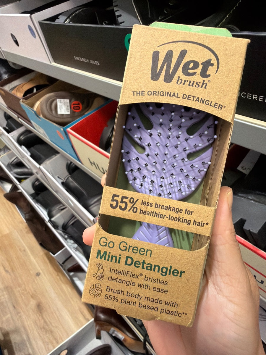 挖寶 Wet 梳子 鏤空隨身梳 紫色