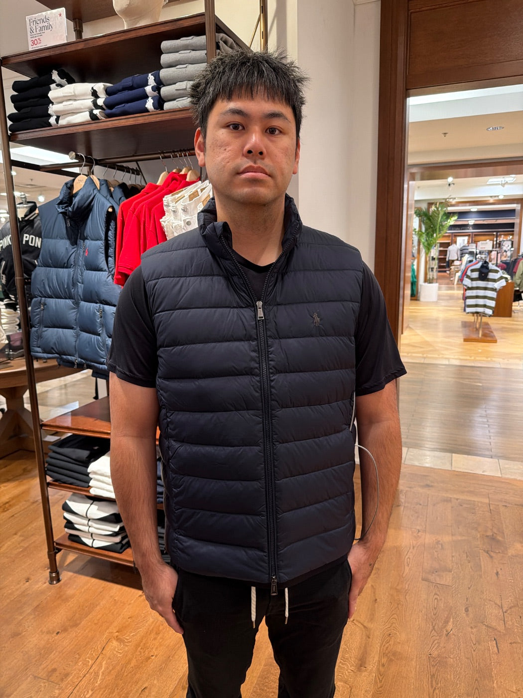RL 男生 真羽絨背心 650 - 深藍