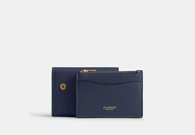 Coach專櫃 Essentail - 二合一卡夾錢包 - 深藍