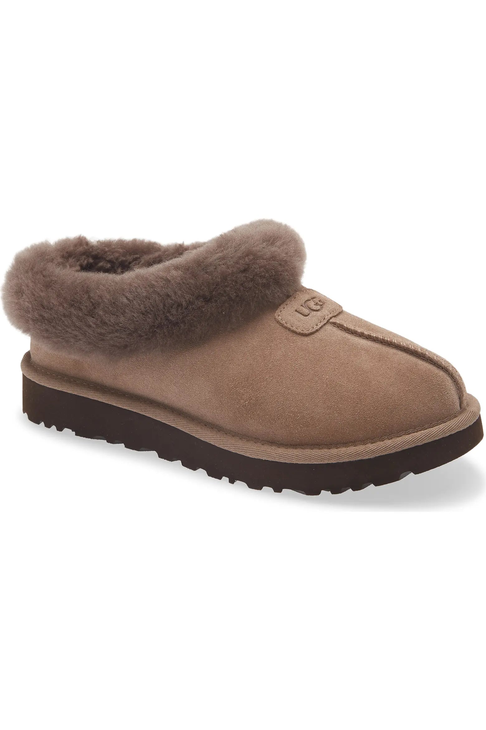 ND UGG 女生 Tazzette 絨絨毛領厚底穆勒鞋