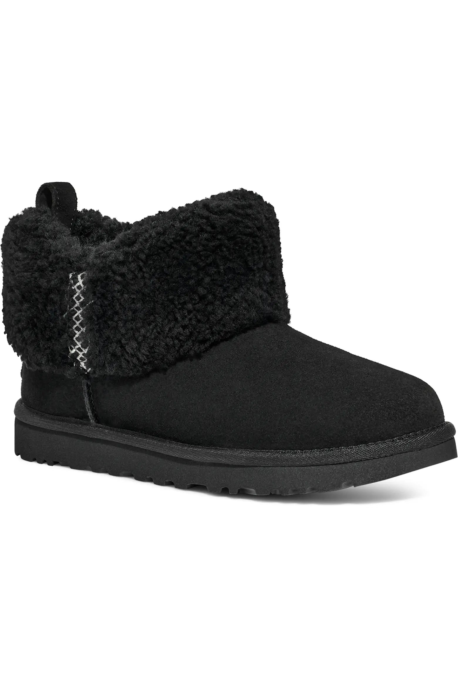 ND UGG 女生 Ultra Mini 編織毛毛短靴