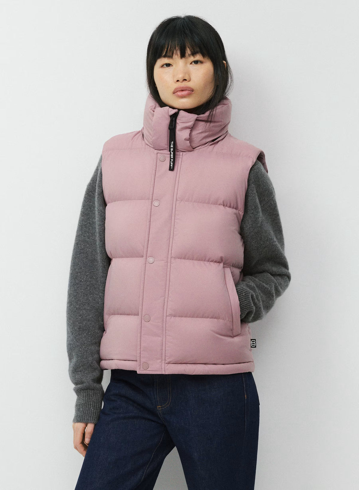 Aritzia 女生 Superpuff 五格真羽絨背心 800 - 乾燥玫瑰 - Claremont