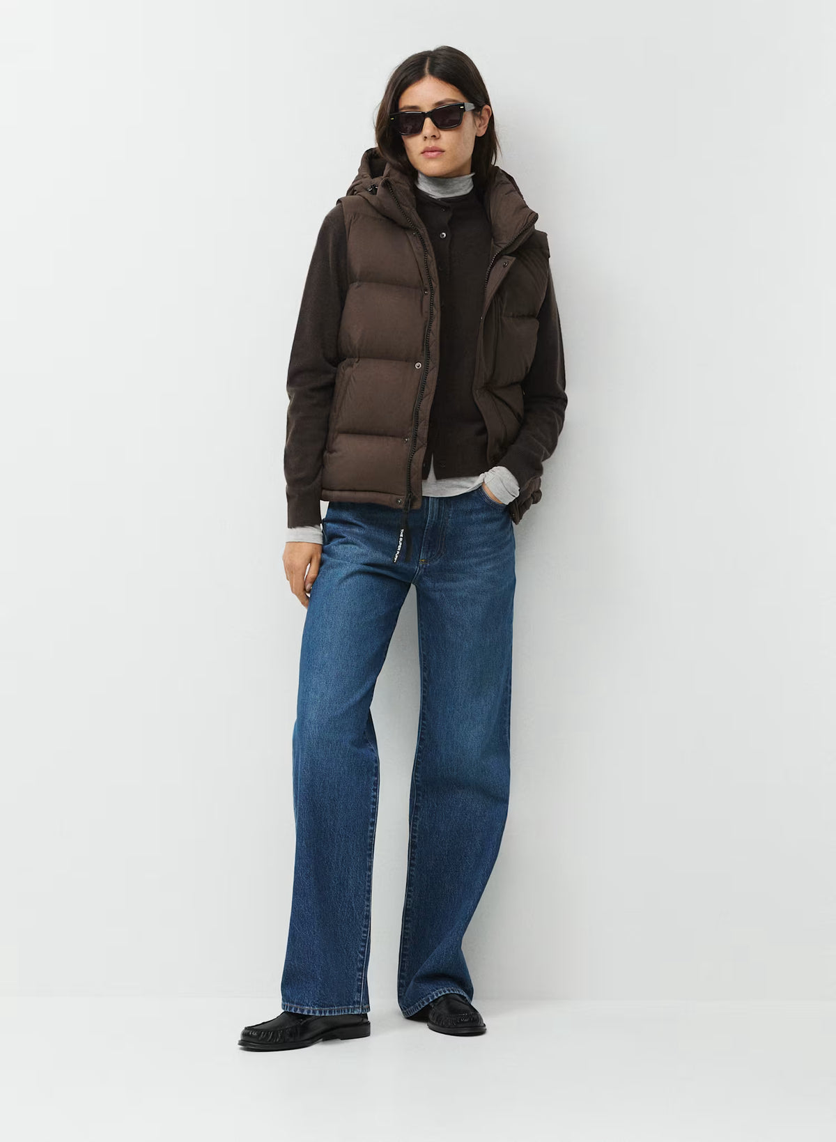 Aritzia 女生 Superpuff 五格真羽絨背心 800 - 巧克力色 - Rich Mocha Brown