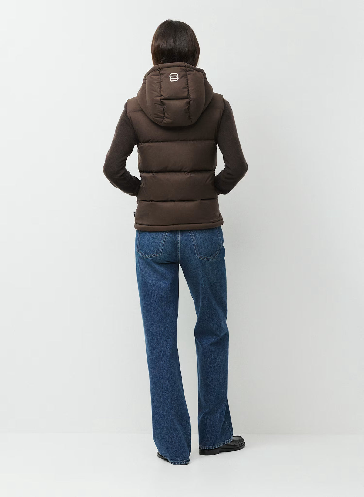 Aritzia 女生 Superpuff 五格真羽絨背心 800 - 巧克力色 - Rich Mocha Brown