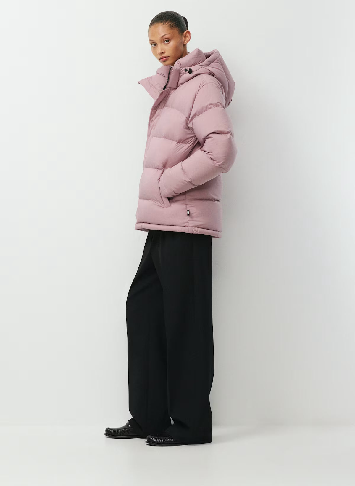 Aritzia 女生 Superpuff 五格真羽絨外套 800 - 乾燥玫瑰 - Claremont
