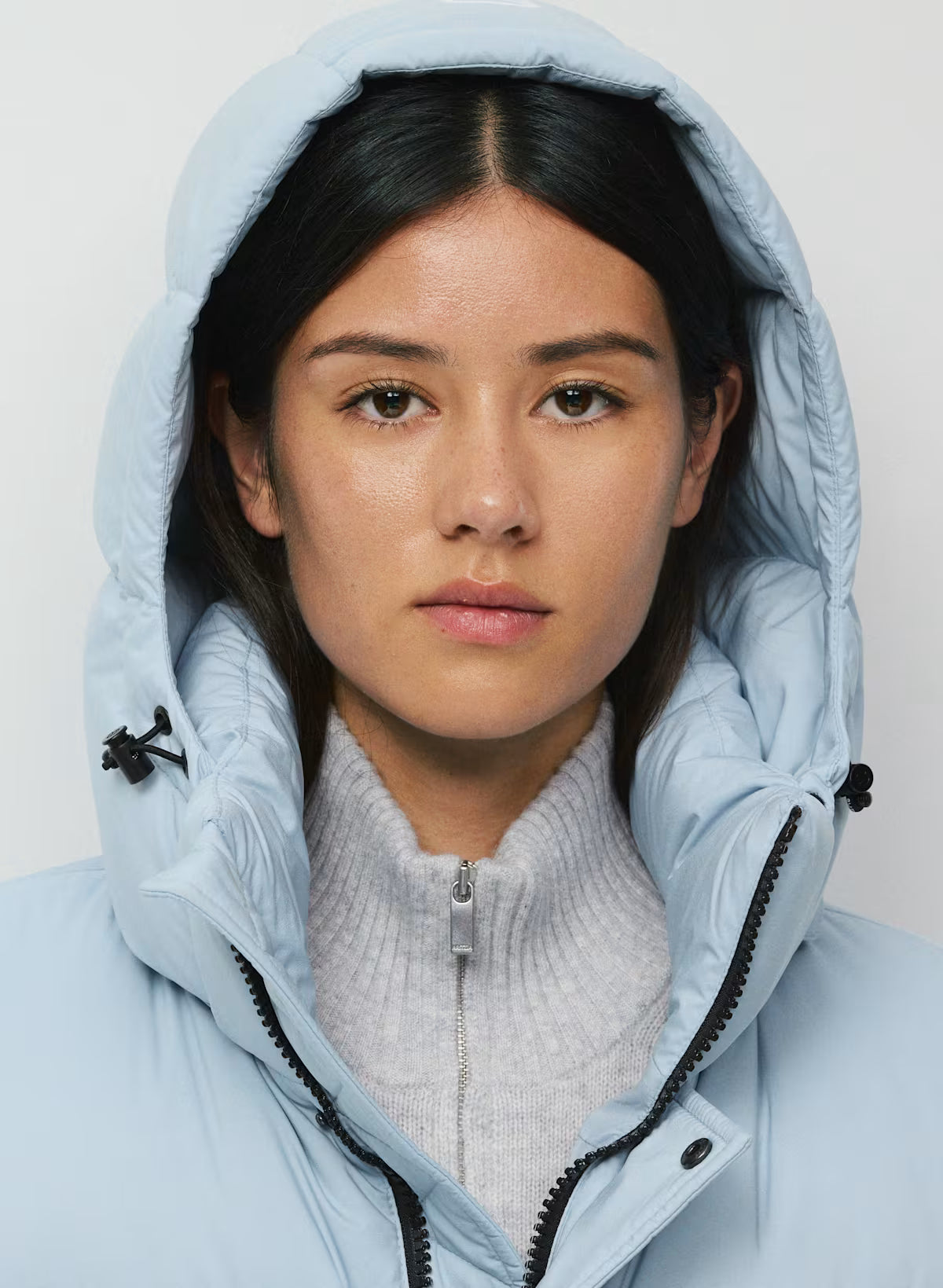 Aritzia 女生 Superpuff 五格真羽絨外套 800 - 天空冰島藍 - Dew Blue