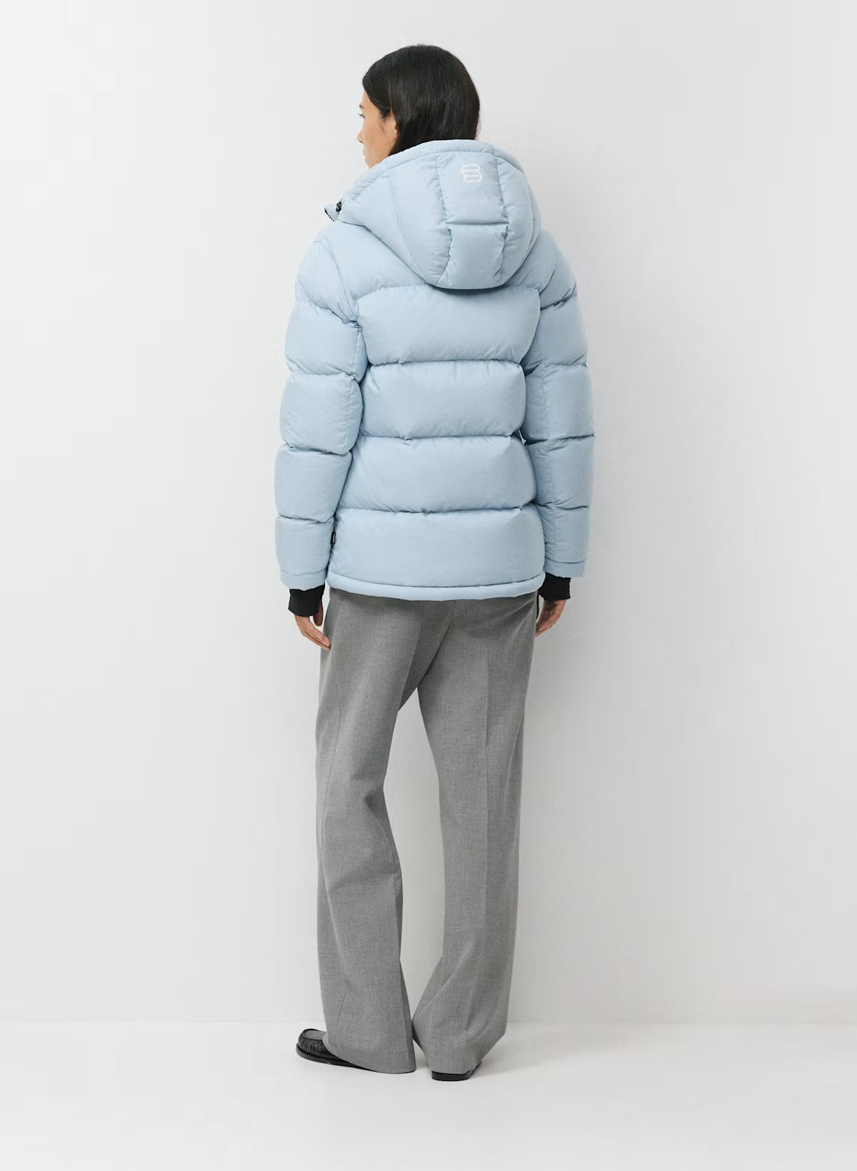 Aritzia 女生 Superpuff 五格真羽絨外套 800 - 天空冰島藍 - Dew Blue