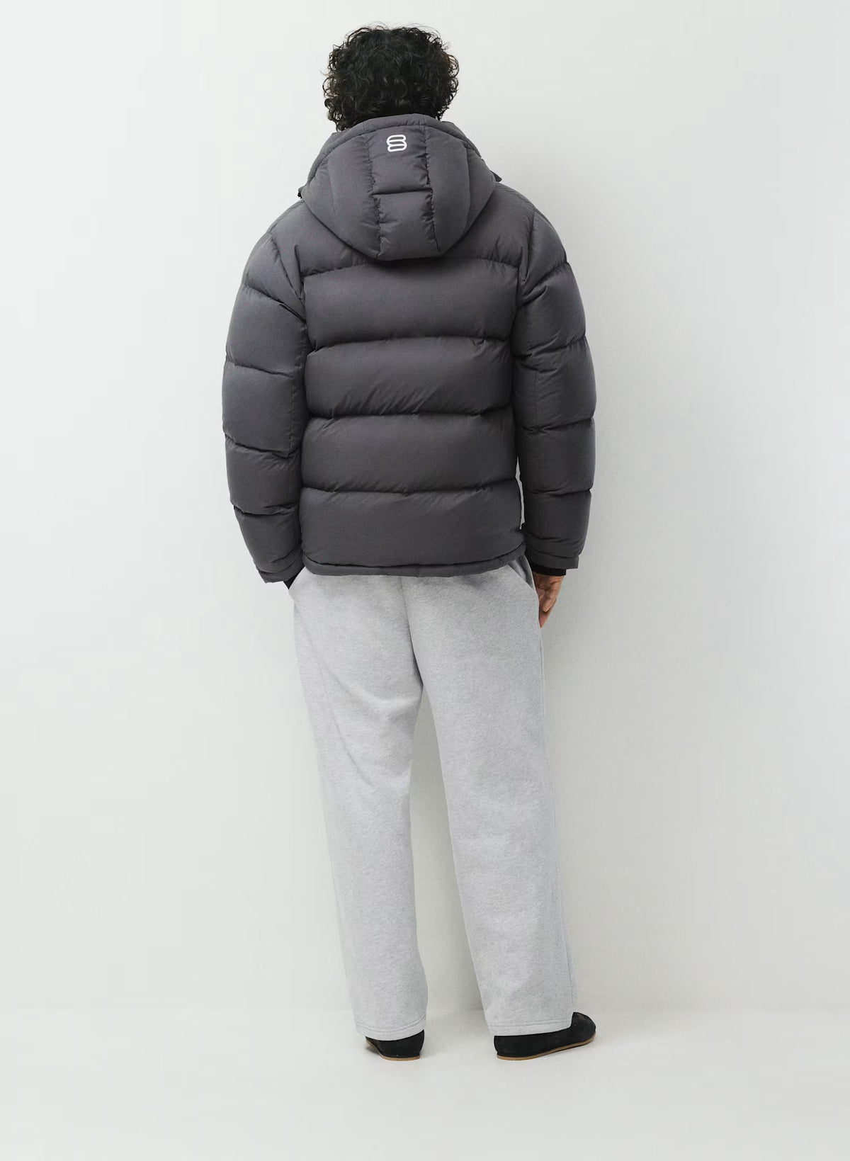 Aritzia 男生 Superpuff 五格真羽絨外套 800 - 高級灰 - Coal Grey