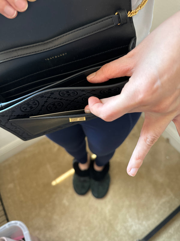 TB 專櫃 T monogram WOC 老花黑