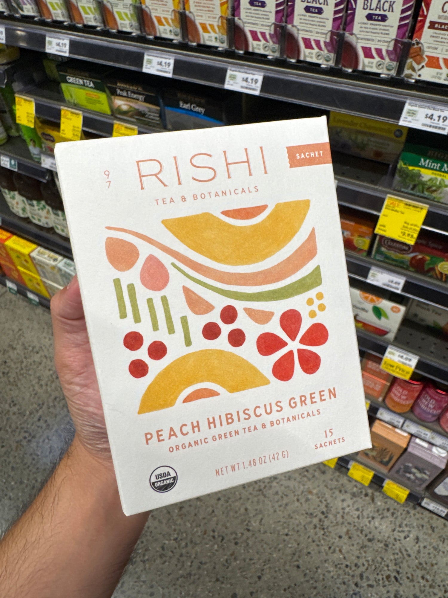 Wholefood Rishi 水蜜桃洛神綠茶 15茶包