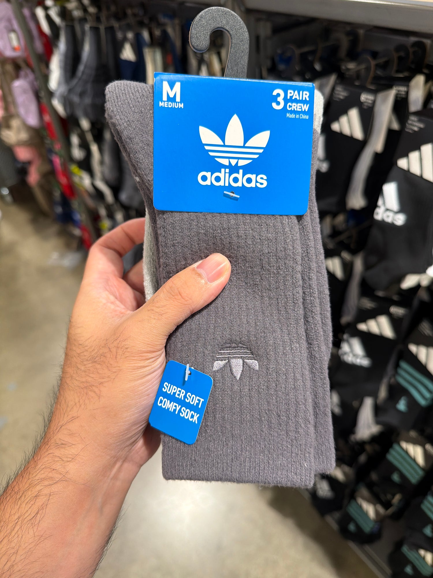 Adidas 超柔軟中筒襪 三入組 - JK5431
