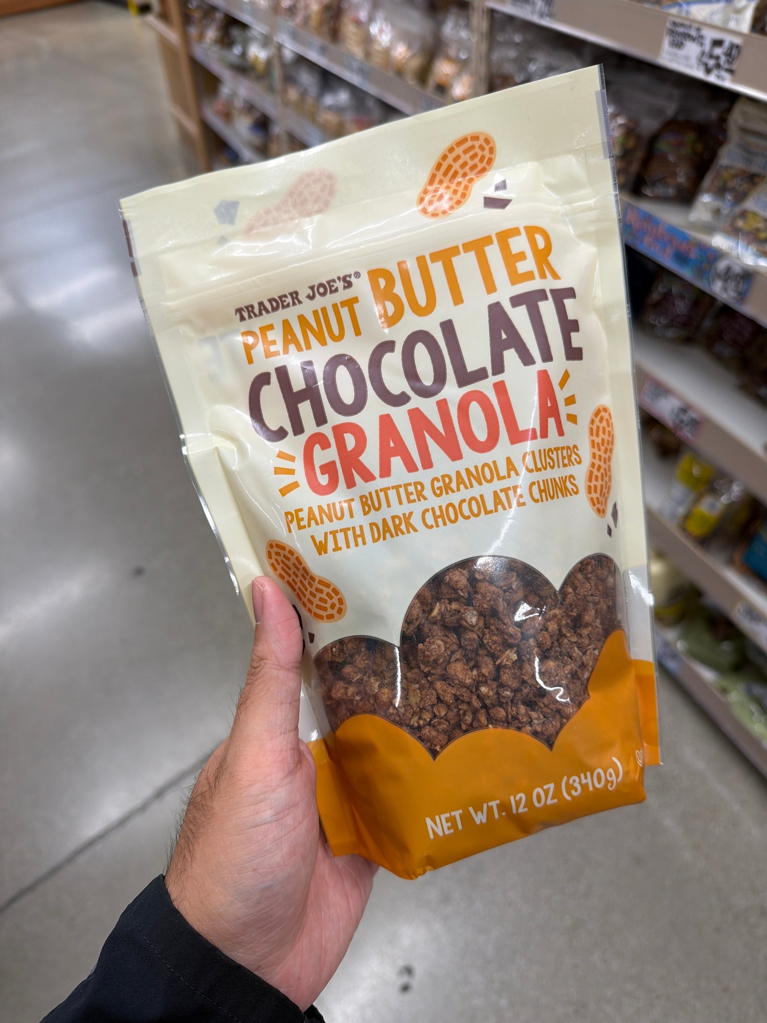 TJ 黑巧花生麥片 454g (Copy)