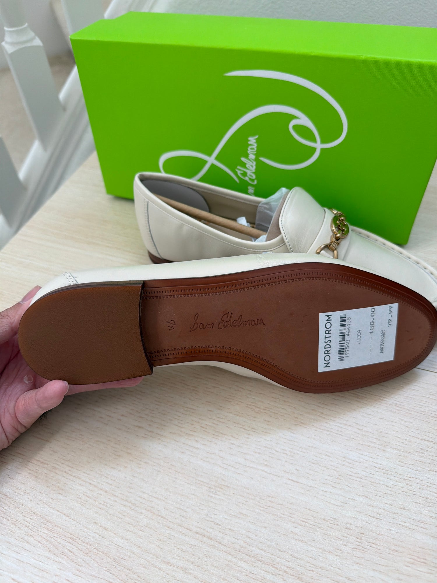 Sam Edelman Lucca 樂福鞋 米白 24.5cm