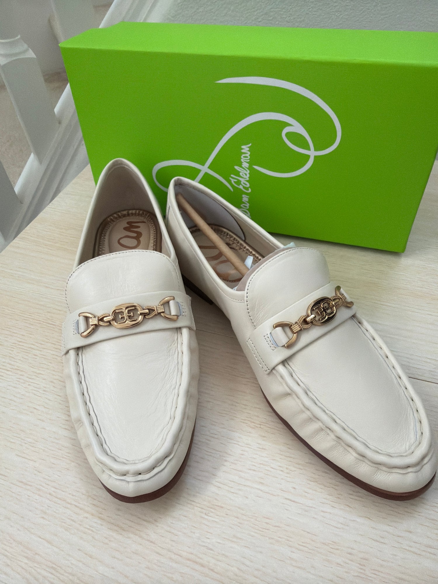 Sam Edelman Lucca 樂福鞋 米白 24.5cm