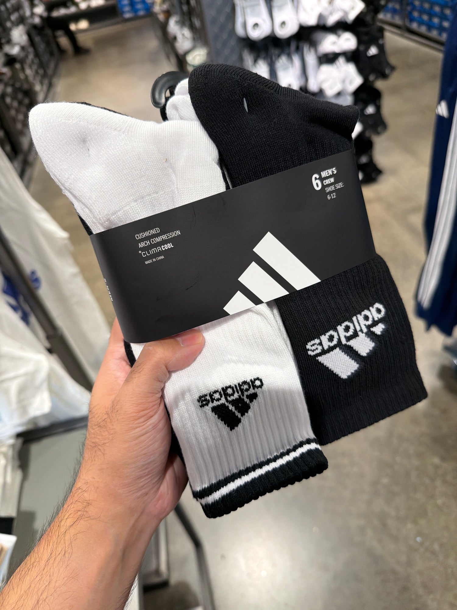 Adidas 男生 Climacool 中筒襪 六入組 - 5158362