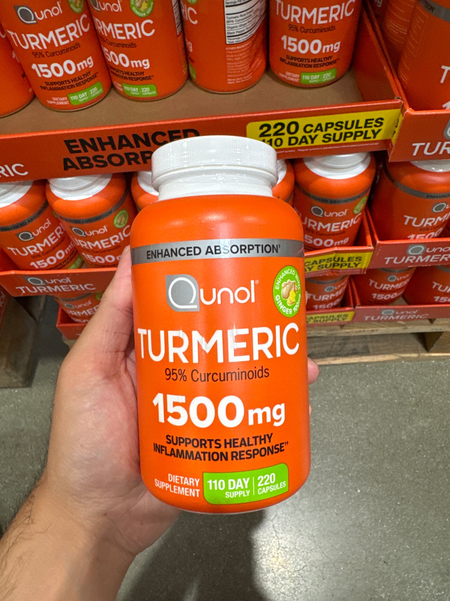 Costco Qunol 薑黃膠囊 1500mg - 220顆