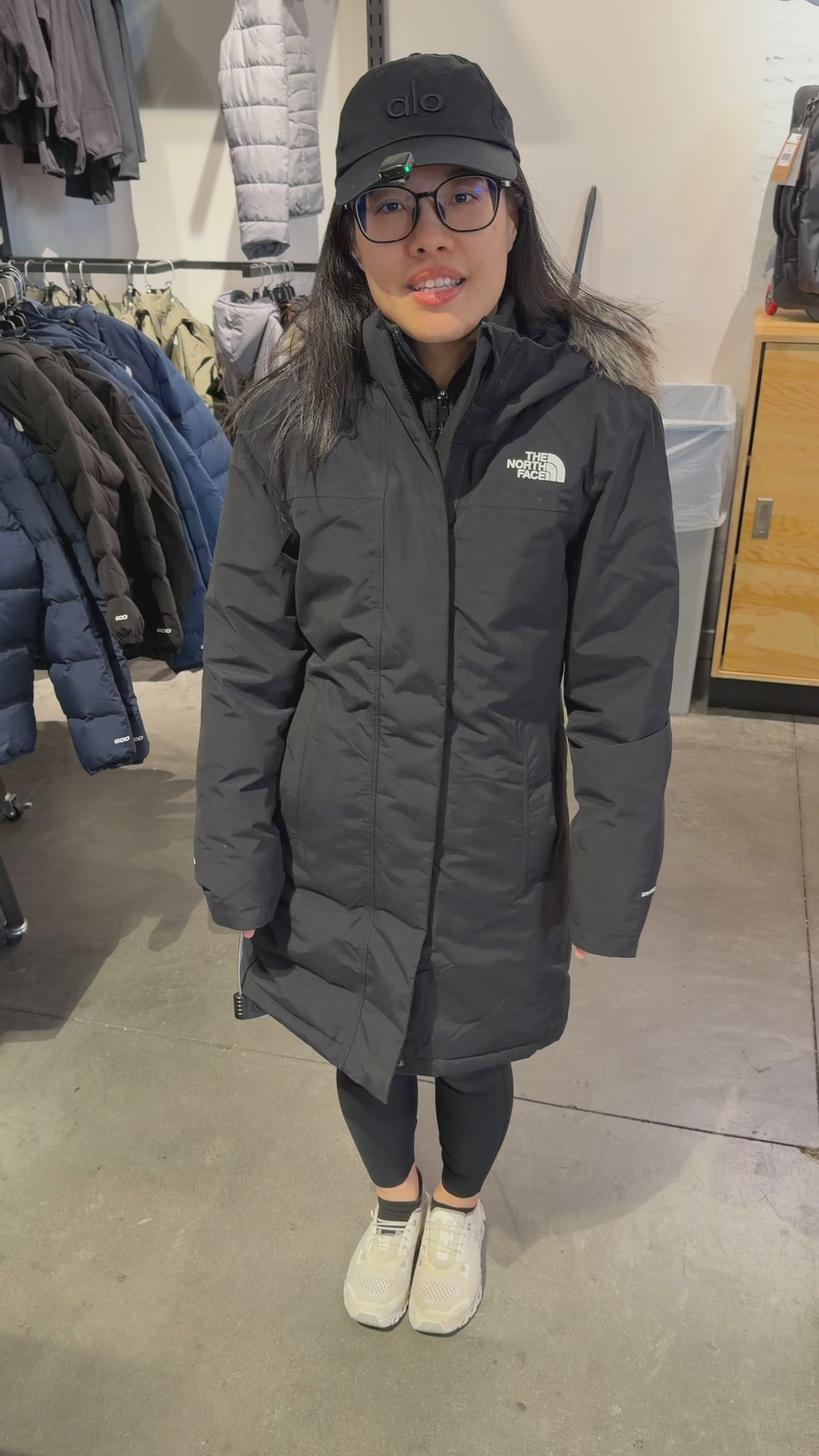 北臉 女生 Arctic派克真羽絨外套 600 深藍 S