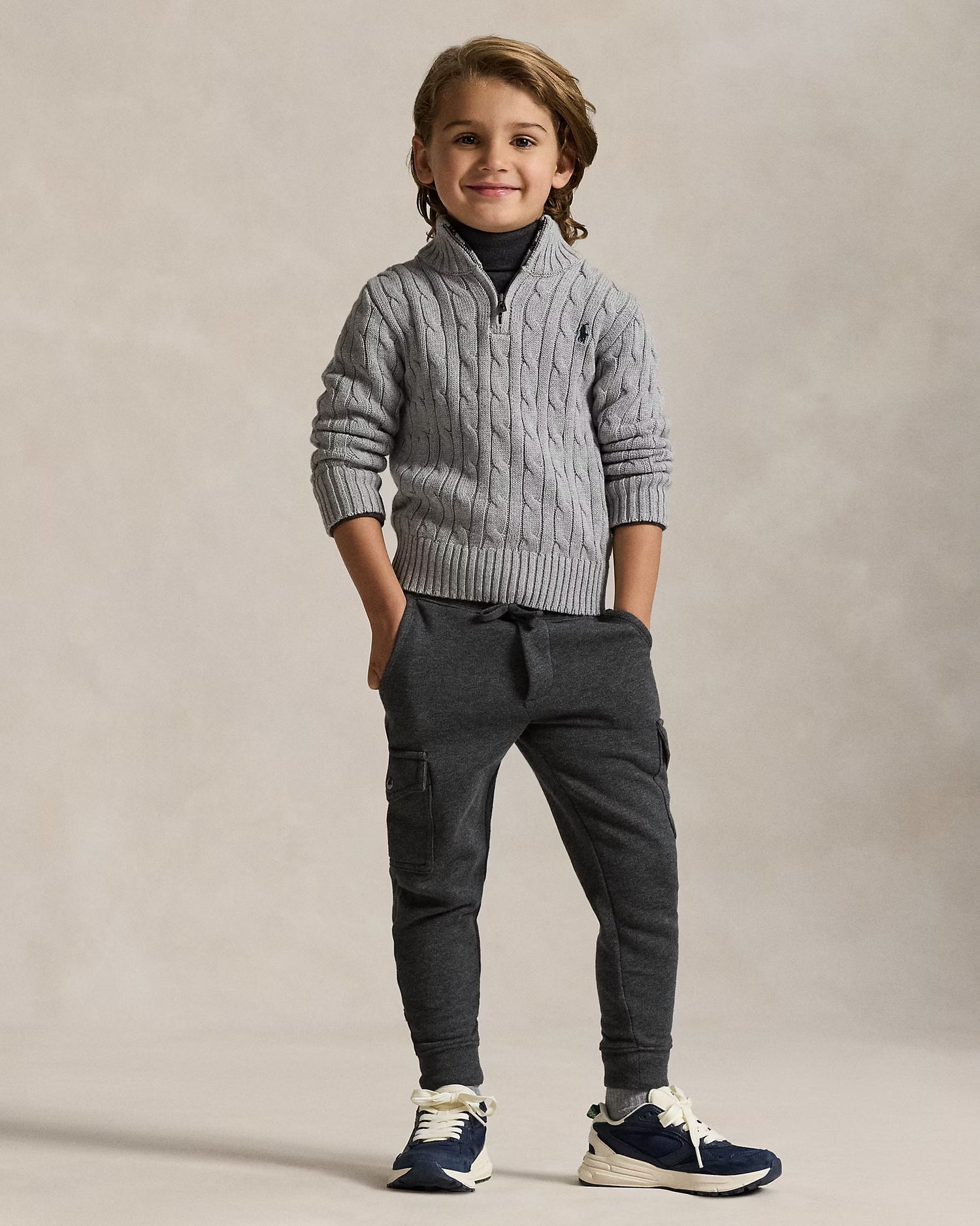 RL男小童 麻花拉鏈上衣