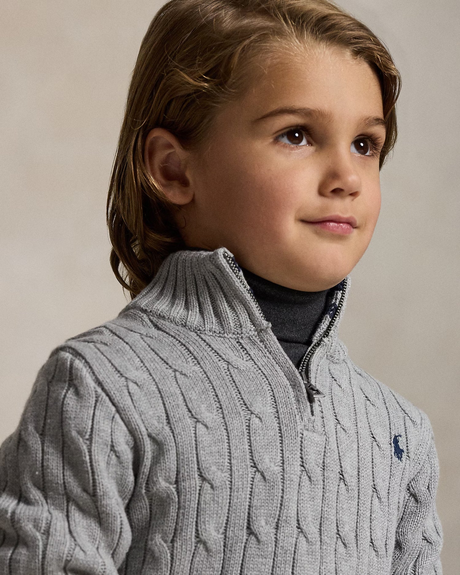 RL男小童 麻花拉鏈上衣