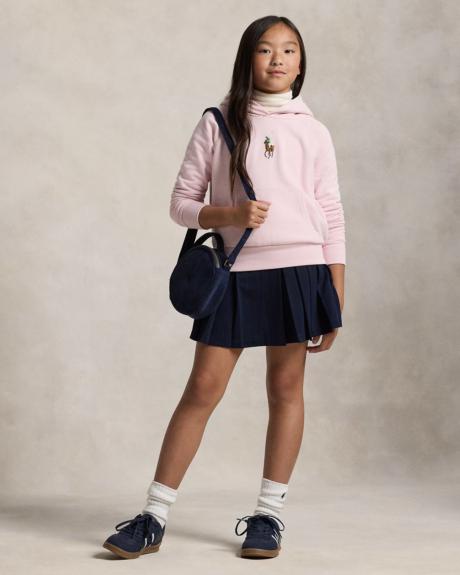 RL女大童 大馬刷毛帽T