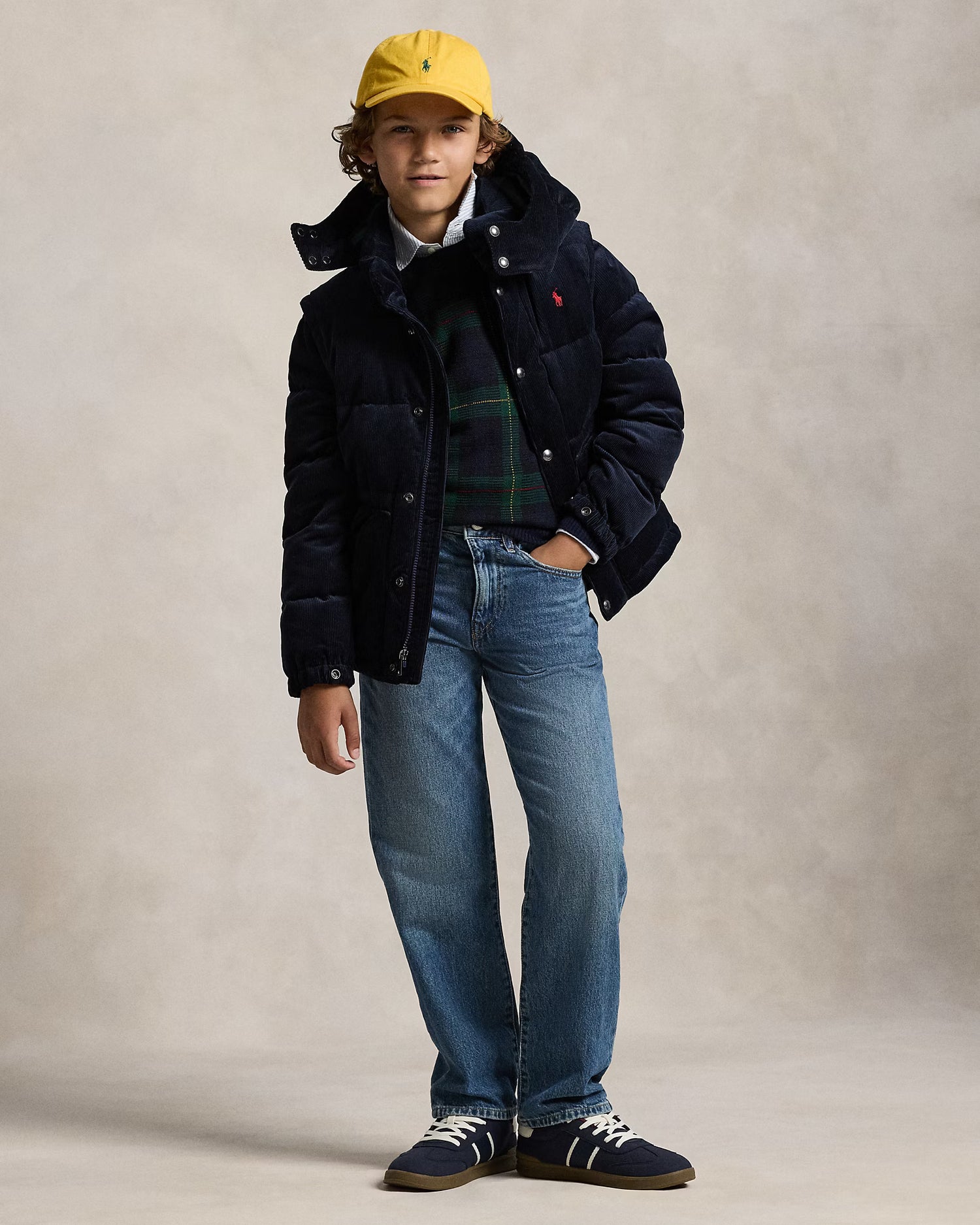 RL男大童 Corduroy 兩用小馬羽絨外套 650