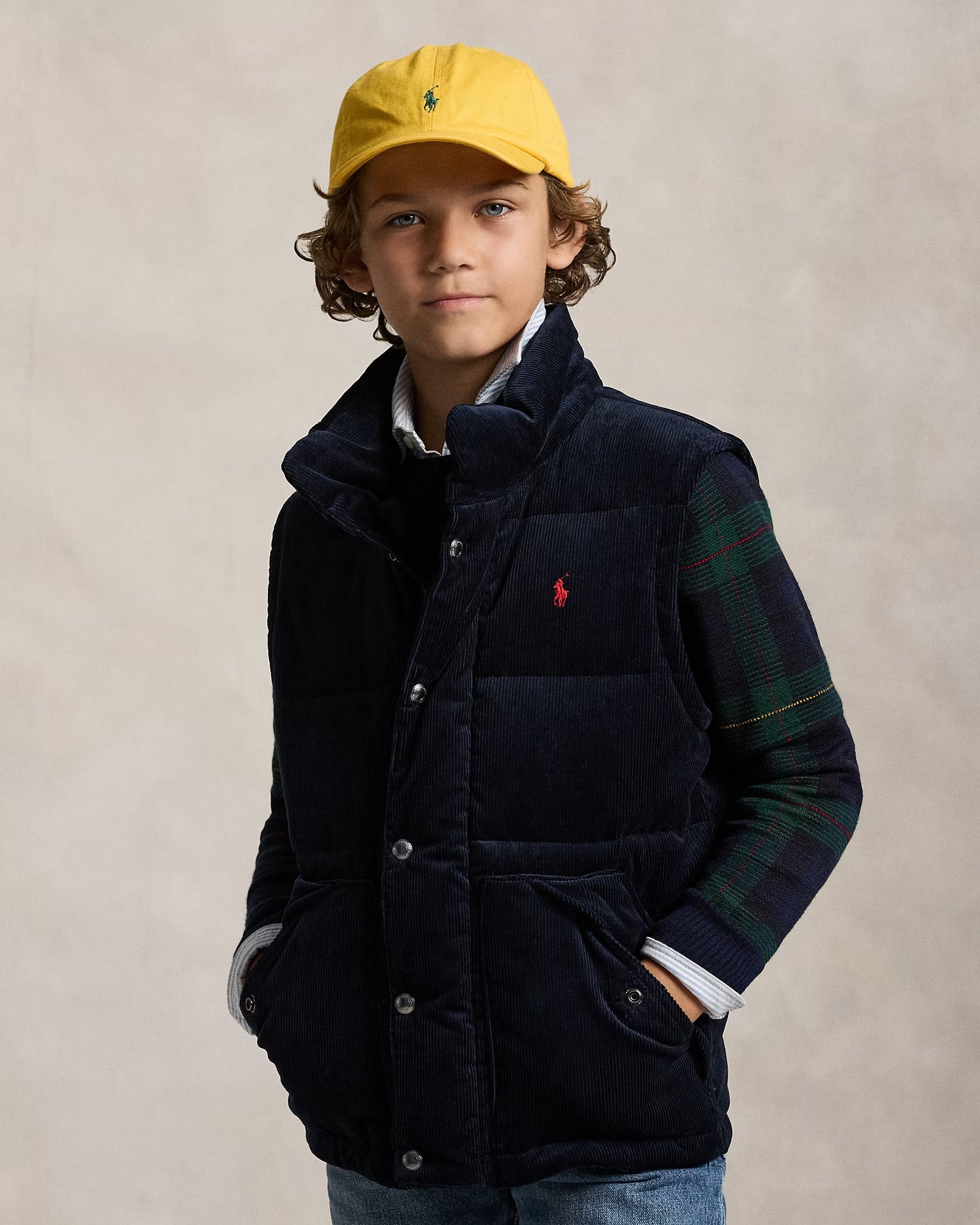 RL男大童 Corduroy 兩用小馬羽絨外套 650