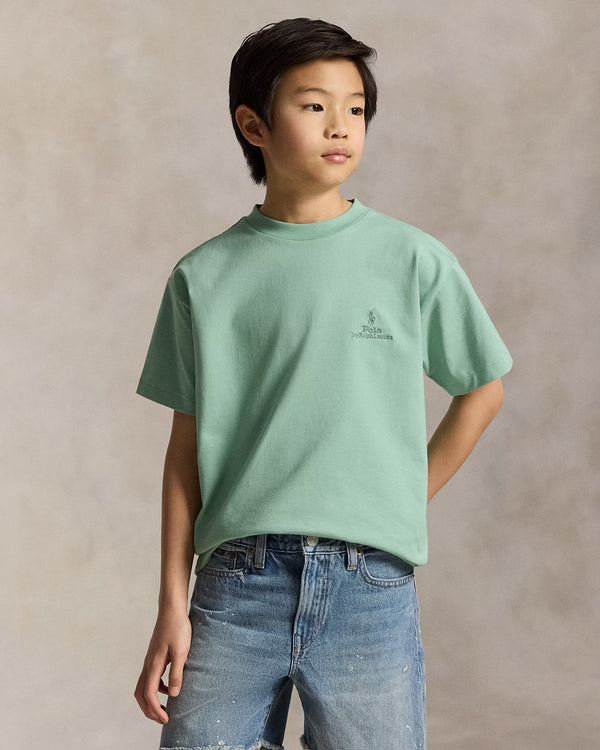 RL 男大童 小馬logo短T