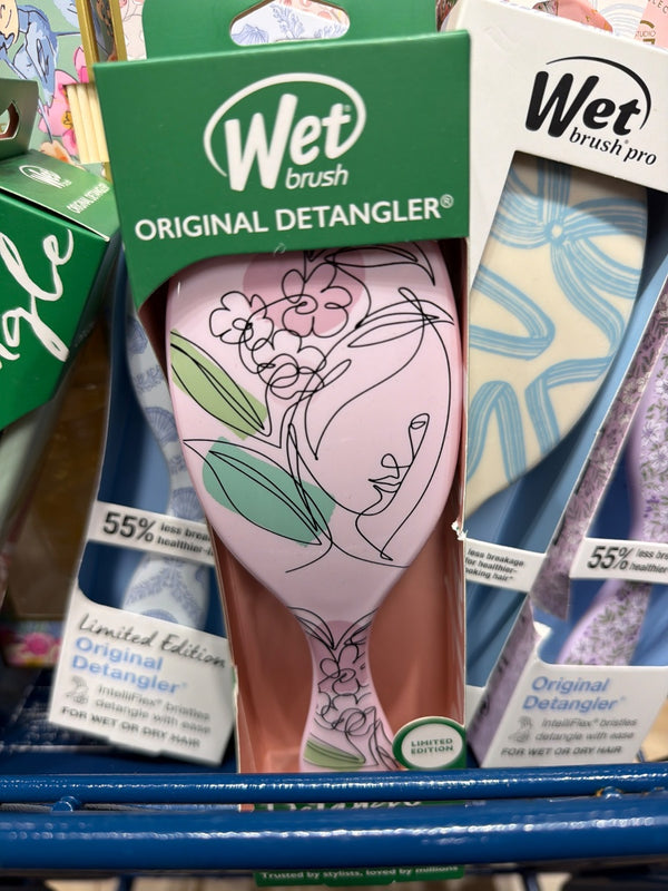 挖寶 梳子 粉花