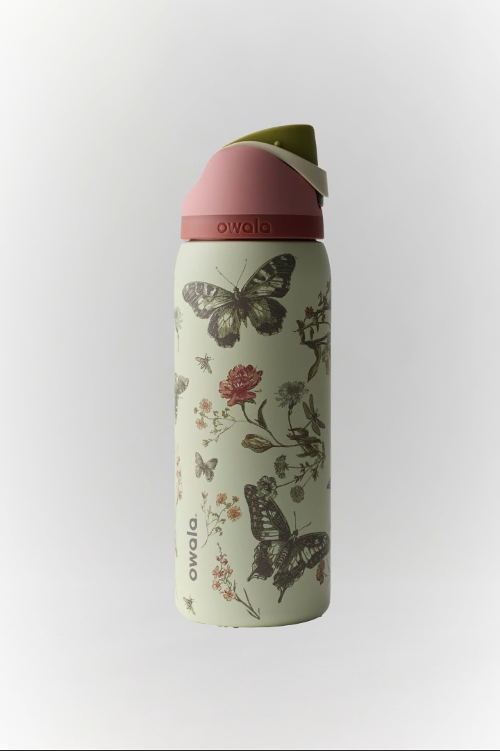 Owala 經典吸管不銹鋼水壺 - 蝴蝶 - Boho Butterfly - 32oz